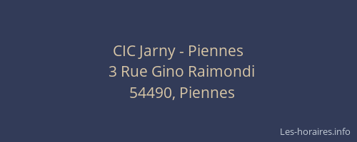 CIC Jarny - Piennes