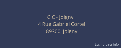 CIC - Joigny