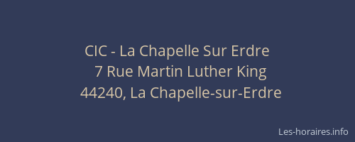 CIC - La Chapelle Sur Erdre