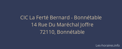 CIC La Ferté Bernard - Bonnétable