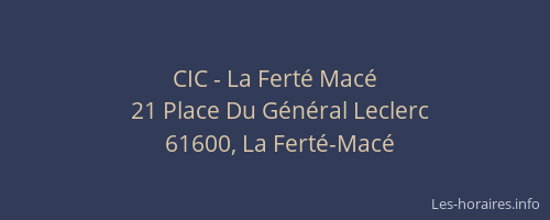CIC - La Ferté Macé