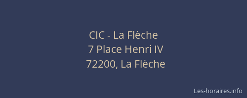 CIC - La Flèche