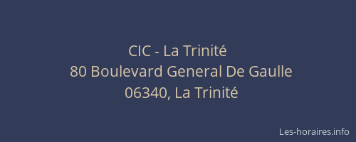 CIC - La Trinité