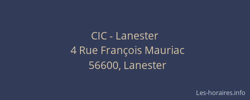 CIC - Lanester