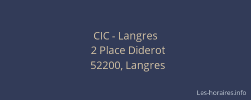 CIC - Langres