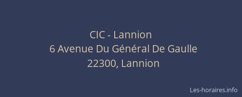 CIC - Lannion