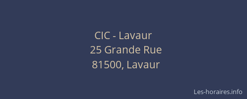 CIC - Lavaur