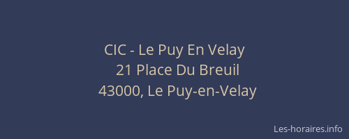 CIC - Le Puy En Velay