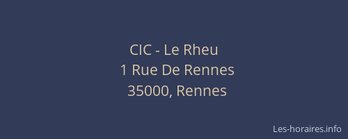 CIC - Le Rheu