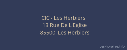 CIC - Les Herbiers
