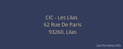 CIC - Les Lilas