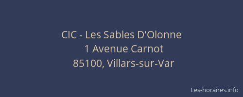 CIC - Les Sables D'Olonne