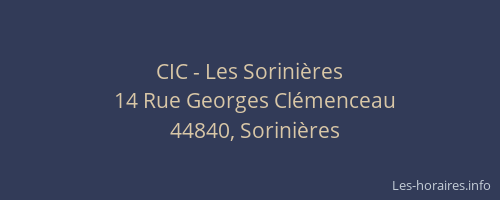 CIC - Les Sorinières