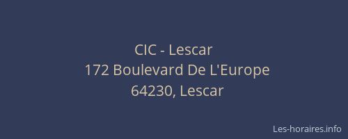 CIC - Lescar