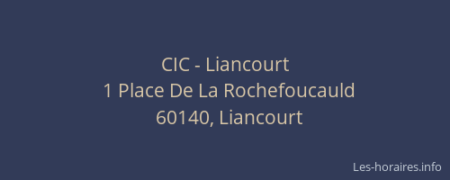 CIC - Liancourt