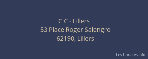 CIC - Lillers