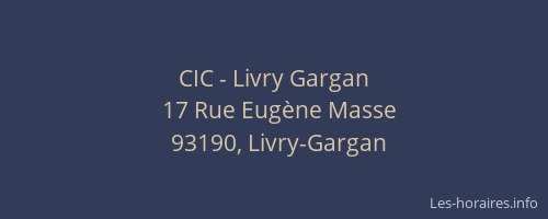 CIC - Livry Gargan