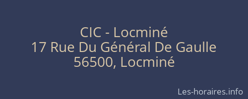 CIC - Locminé