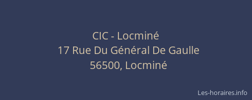 CIC - Locminé