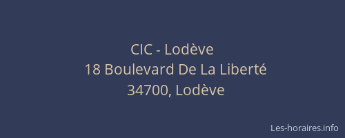 CIC - Lodève