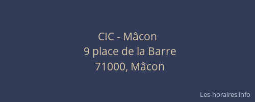 CIC - Mâcon