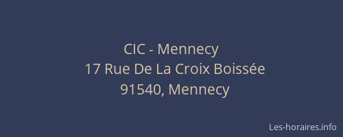 CIC - Mennecy