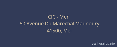 CIC - Mer