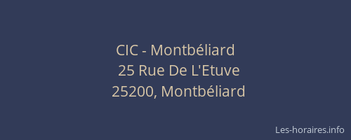 CIC - Montbéliard