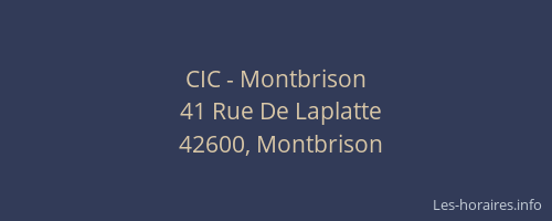 CIC - Montbrison