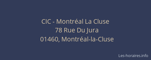 CIC - Montréal La Cluse