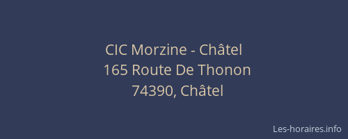 CIC Morzine - Châtel
