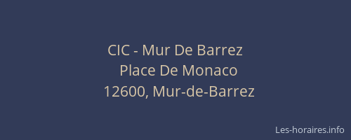 CIC - Mur De Barrez