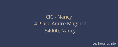 CIC - Nancy