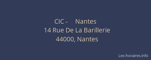 CIC -     Nantes