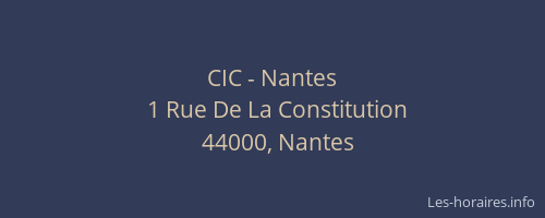 CIC - Nantes