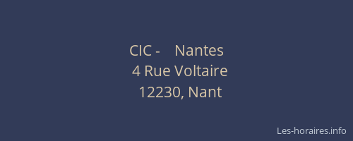 CIC -    Nantes
