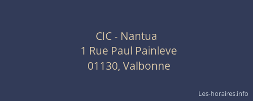 CIC - Nantua