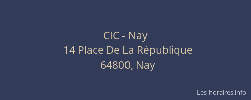 CIC - Nay