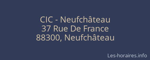 CIC - Neufchâteau
