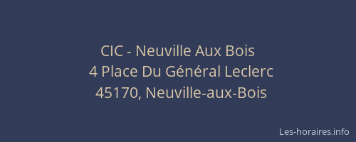 CIC - Neuville Aux Bois