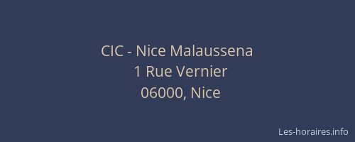 CIC - Nice Malaussena