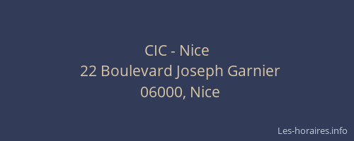 CIC - Nice