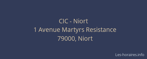 CIC - Niort