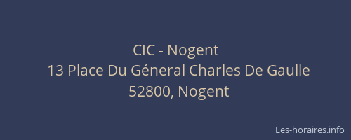 CIC - Nogent