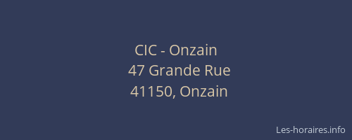 CIC - Onzain