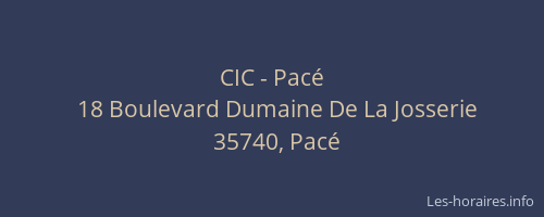 CIC - Pacé