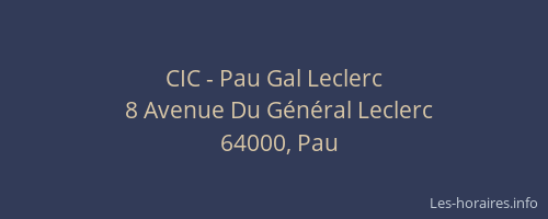 CIC - Pau Gal Leclerc