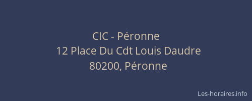 CIC - Péronne