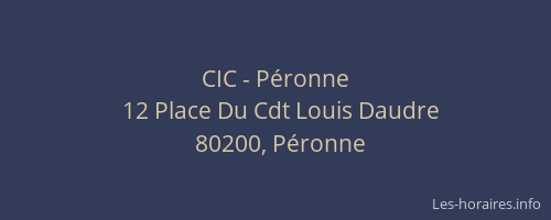 CIC - P&eacute;ronne