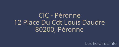CIC - Péronne